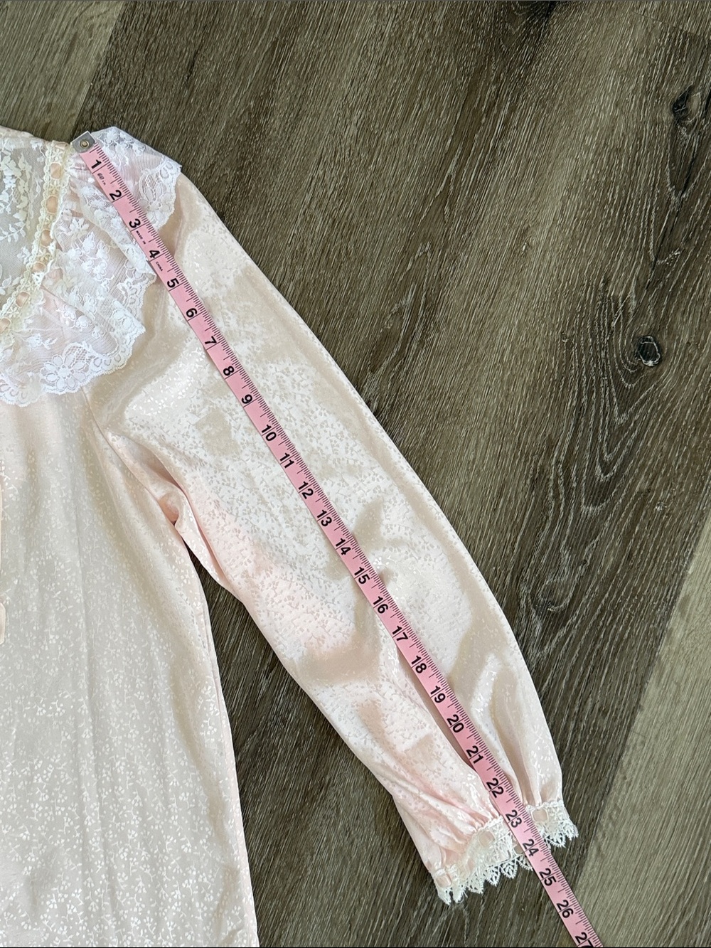 Dior Pink Lace-Trim Lingerie Long Nightgown - Picture 8 of 12